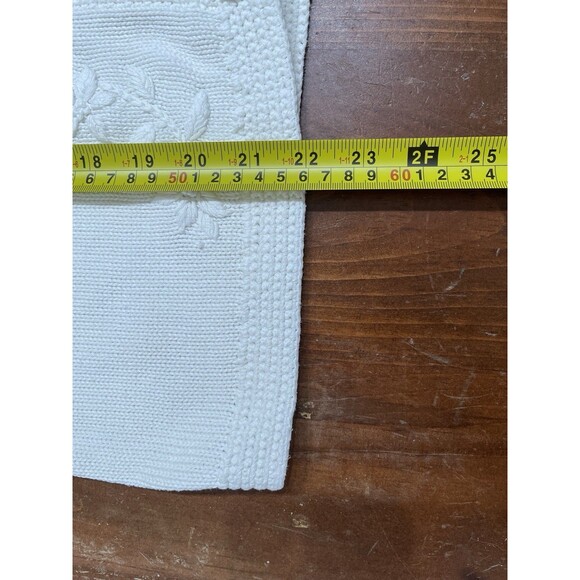 Vtg Lands' End Cotton Floral Embroidered Cardigan Sz S Ivory Classic Cottage - Picture 8 of 12